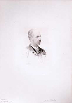Victor André Cornil. (B&W engraving).