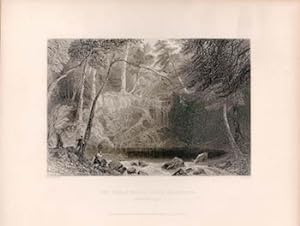 The Indian Falls - Near Cold-Spring. (B&W engraving).