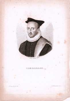 Guillaume de Baillou. (B&W engraving).