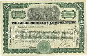 Tobacco Products Corporation stock certificate