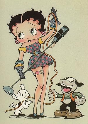 Betty Boop Rockin Rock'n'Roll Singer Boop Postcard
