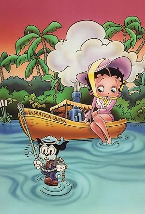 Betty Boop Animation Queen Boat Ship Postcard