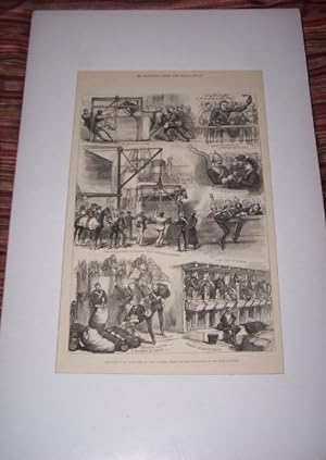 The Zulu War - Sketches at the Victoria Docks - The Departure of the 17th Lancers [Wood Engraving...