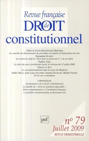 Revue française de droit constitutionnel n.79
