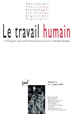 REVUE LE TRAVAIL HUMAIN N.74/1 (édition 2011)