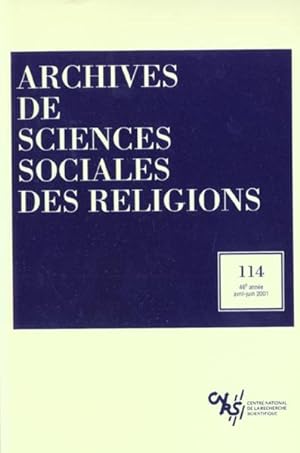 ARCHIVES SCIENCES SOCIALES DES RELIGIONS N.114