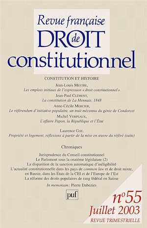 Revue française de droit constitutionnel n.55
