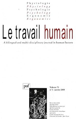 REVUE LE TRAVAIL HUMAIN N.71/1 (édition 2008)