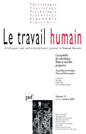 REVUE LE TRAVAIL HUMAIN N.72/4 (édition 2009)