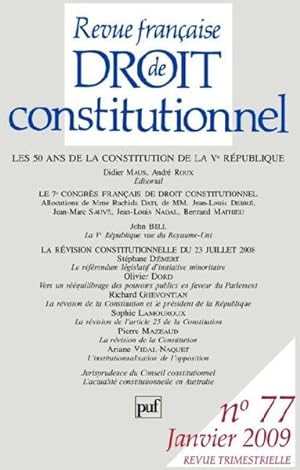 Revue française de droit constitutionnel n.77