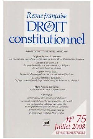 Revue française de droit constitutionnel n.75
