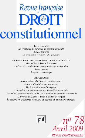 Revue française de droit constitutionnel n.78