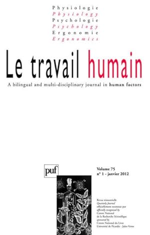 REVUE LE TRAVAIL HUMAIN N.75/1 (édition 2012)