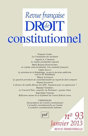 Revue française de droit constitutionnel n.93