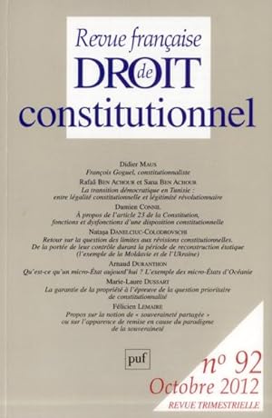 Revue française de droit constitutionnel n.92