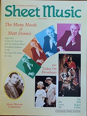 Sheet Music Magazine: November/December 1993 Volume 17 Number 6 (Standard Piano Edition)