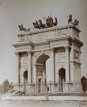 1880 MILAN ITALIE MILANO Photographie ancienne albumine contrecollée