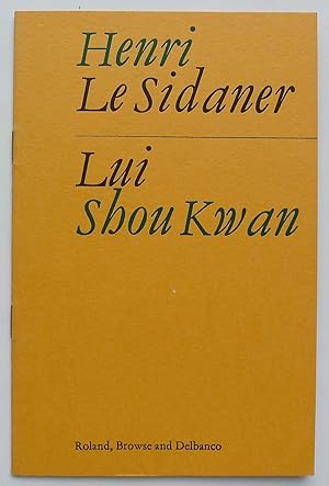 Henri Le Sidaner. Lui Shou Kwan. Roland, Browse and Delbanco. London February-March 1964.