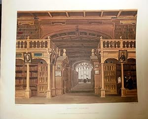 Bodleian Library. (interior scene) From The History of Oxford.