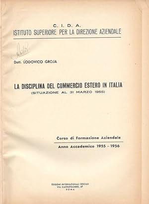La disciplina del commercio estero in Italia