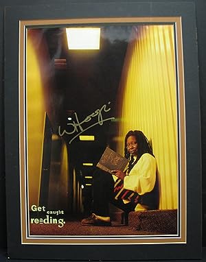 Get Caught Reading Poster Signed By Whoopi Goldberg.