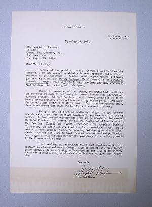 Letter signed by Richard Nixon