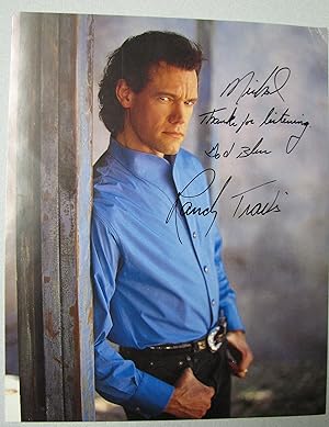 Country music singer Randy Travis signed photo.