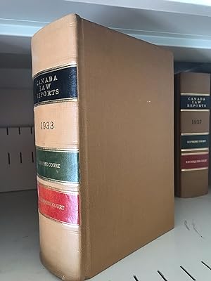 Canada Law Report: Supreme Court and Exchequer Court 1933