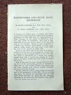EARTHWORKS and CELTIC ROAD BINDERTON. A Complete Disbound Report from the Sussex Archaeological S...