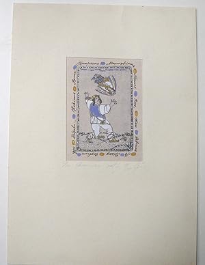 A Pair of Hand Colored Etchings Titled "The Ukranian Motif" By Subota