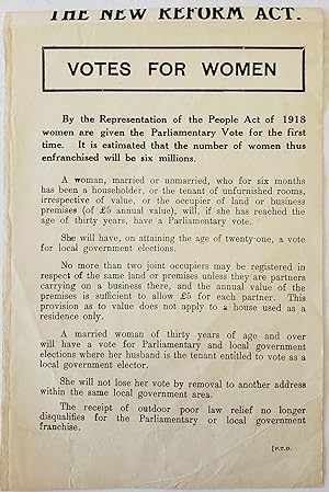 Votes For Women: "Every qualified woman should see that she gets the vote," 1918