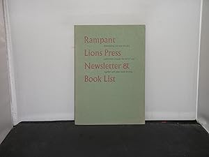 Rampant Lions Press Newsletter and Book List Summer 1995