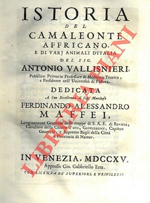 Istoria del camaleonte affricano e di varj animali d'Italia. UNITO A: Lezione accademica intorno ...