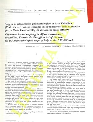 Saggio di rilevamento geomorfologico in Alta Valtellina (Vedretta de' Piazzi) : esempio di applic...