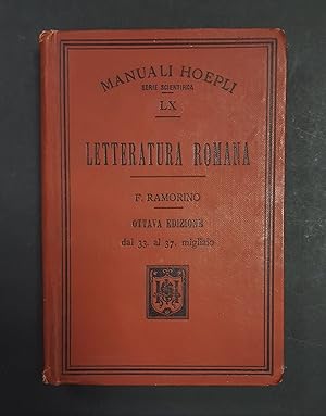 Ramorino Felice. Letteratura romana. Hoepli. 1911