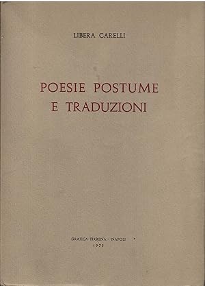 Poesie postume e traduzioni