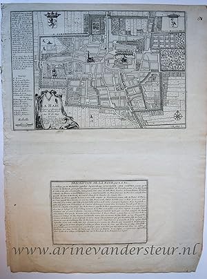 [Cartography, antique print, etching] LA HAIE (The Hague/Den Haag), published 1705.