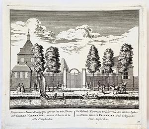 Original etching/Antique print/originele ets: Hoogermeer, Maison de Campagne apartent au tres ill...