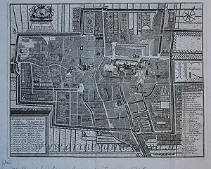 [Cartography, antique print, etching] Platte Gront van s GRAVENHAGE (plattegrond van Den Haag), p...