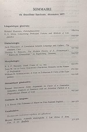 Orbis - bulletin international de documentation linguistique - TOME XXVI n°2 1977 - université ca...