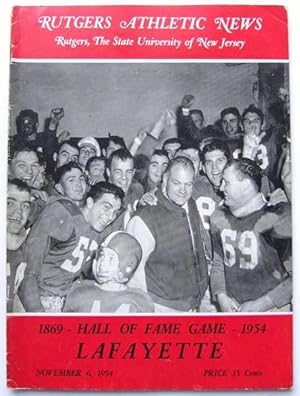 Rutgers Athletic News (Vol. 85, No. 4. November 6, 1954)