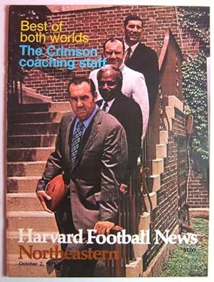 Harvard Football News: Northeastern vs. Harvard (Football Program, October 2, 1971)