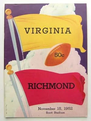 Virginia vs. Richmond (Football Program, November 15th, 1952)