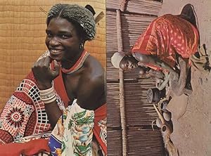 Swaziland Swazi Young Man Housewife Woman 2x Postcard s