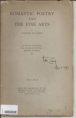 Romantic Poetry and the Fine Arts (Warton Lecture on English Poetry 1942)
