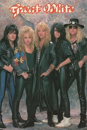 Great White Los Angeles 1980s Heavy Metal Hair Band Postcard
