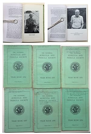 YEAR BOOK OF THE NATIONAL AURICULA SOCIETY [Northern Section] A run of six consecutive volumes 19...