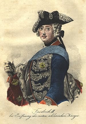 Friedrich II., der Große (Berlin 24. 01. 1712 - 17. 08. 1786 in Potsdam). König von Preussen. Hüf...