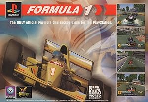Formula 1 Grand Prix First Playstation Game Advertising Postcard