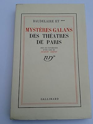 Mystères Galans des Théatres de Paris [ Exemplaire sur Vélin ]
